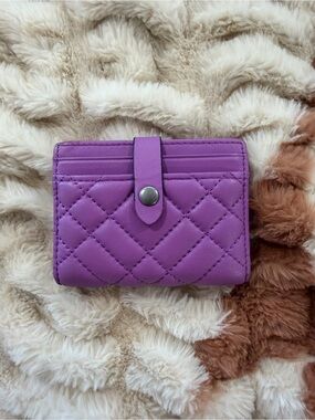 Kurt Geiger Purple Quilted Cardholder Wallet